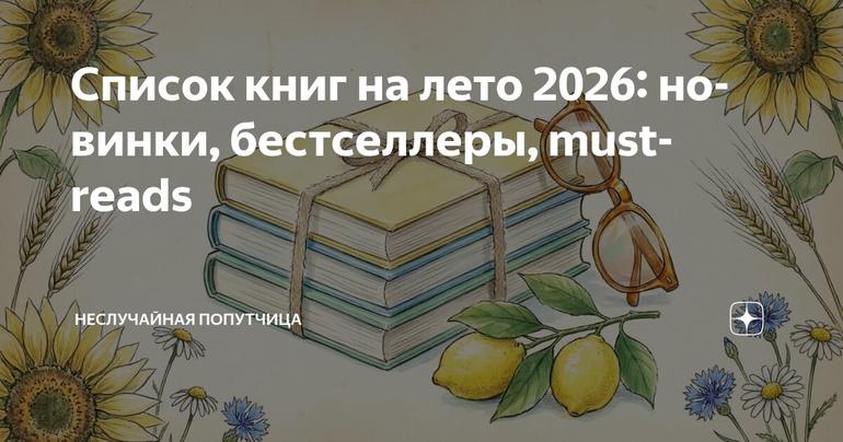 Список книг на лето 2026: новинки, бестселлеры, must-reads